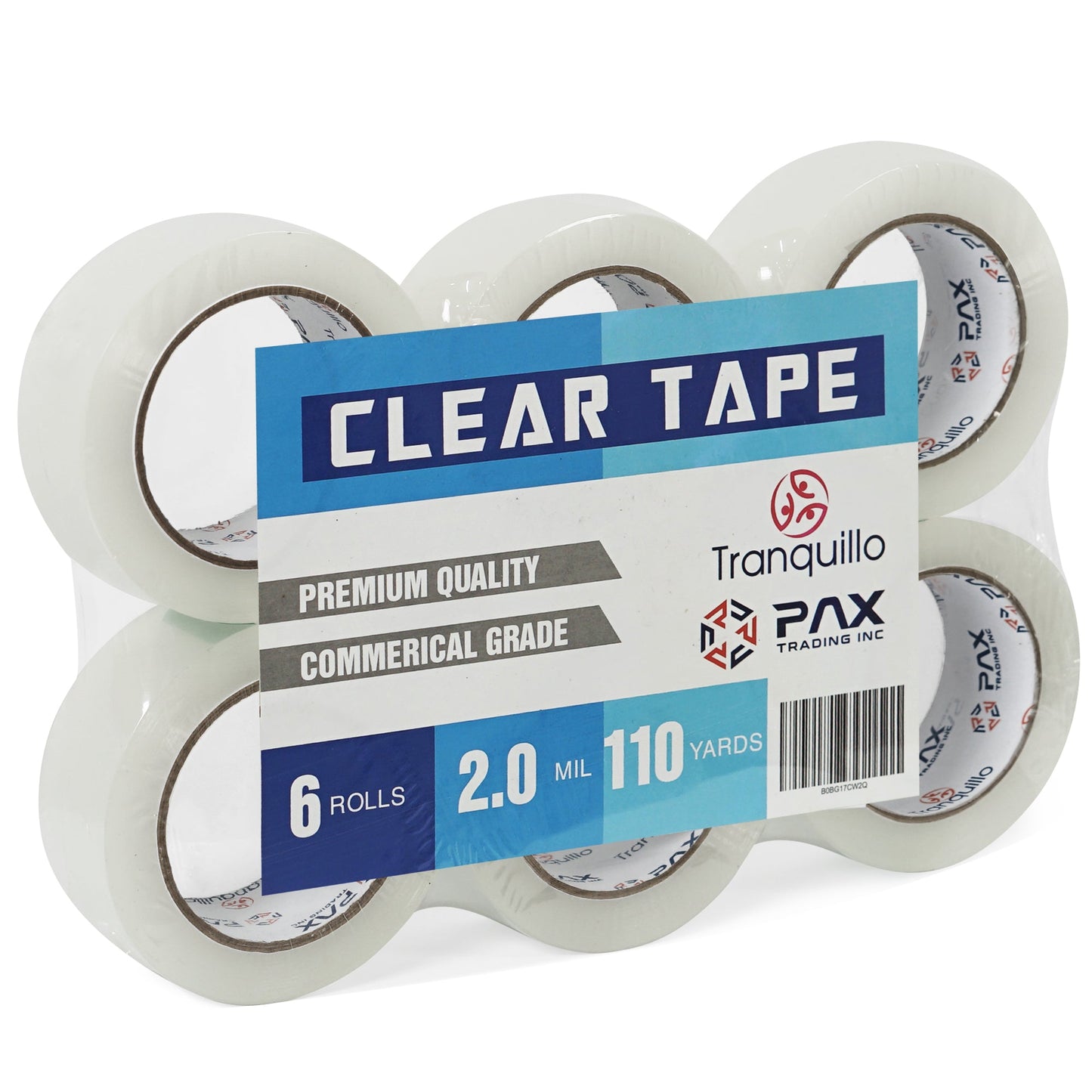 [Pack 12] Clear Tape Rolls 2" x 110 Yards x 2mil