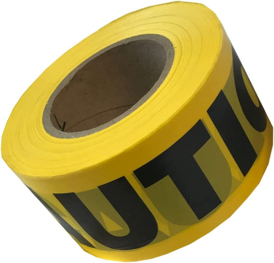 9 Rolls Yellow Caution Barricade Tape, 3" x 110 yards
